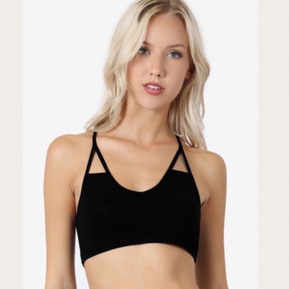 🆕 Black Cotton Bralette